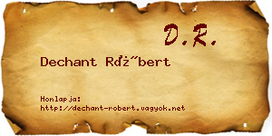Dechant Róbert névjegykártya